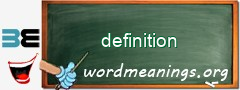 WordMeaning blackboard for definition